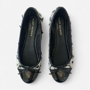 Kurt Geiger Black and Cream Women's Loafers